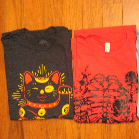 2 Gamer/Computer T Shirts Funny Ironic Graphic Humor Active T-Shirt Med Unisex - Picture 1 of 6